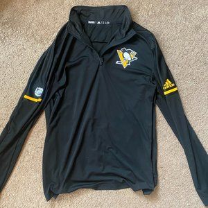 Adidas Men's Pittsburgh Penguins Quarter Zip Long Sleeve